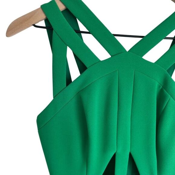 BCBG Max Azria Cut Out Maxi Dress Green 0 - Picture 5 of 11